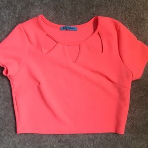 Hot pink crop top